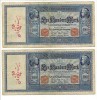 GERMANY IRAN 2/25 Toman on 100 German Mark.1910.Persian 