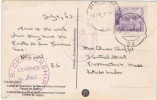 Postal. PAMPLONA a Estados Unidos 1944. Doble Censura. 