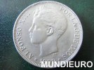 ESP::$MUNDIEURO$ ALFONSO XIII 5 PTAS PLATA 1899*18 INVERSIÓN