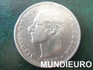 ESP::$MUNDIEURO$ ALFONSO XII 5 PTAS PLATA 1885*85 INVERSIÓN