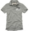 ABERCROMBIE AND FITCH POLO TOP T-SHIRT GREY M 