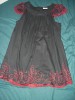 Red & Black cutwork cutout flower dress - size 22 