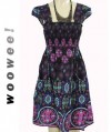 New Black Aztec Smocked Sun Dress Jr Plus Size 2X 