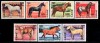 1986 Cambodia MINT set HORSES 653-59 