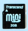 2GB Transcend Mini-SD Memory Card 