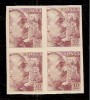 Spain 1939 postal tax stamp block of 4 