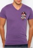 SKULL ED Men Purple Short Sleeve T-Shirt M L XL XXL 