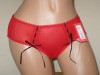 SHEER RED BURLESQUE PANTIES KNICKERS Size S - 8/10 