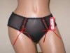 SHEER BLACK BURLESQUE PANTIES KNICKERS Size S - 8/10 