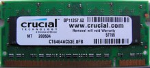 CRUCIAL MEMORIA PORTATIL SODIMM 512MB DDR2 533MHZ 