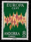 Andorra 1972 Europa SG67 8p Mint Never Hinged Gum £80 