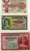 LOTE 3 BILLETES REPUBLICA PLANCHA. 