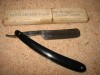 VINTAGE BAKELITE CUT THROAT RAZOR POS G WOSTENHOLM.SHEF 