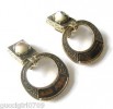 Vintage Goldtone Celtic Clip-On Earrings By Miracle  