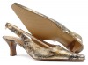 Ladies TAMARIS Gold Leather Shoes Size 5 (38) 