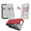 Cuero Funda + Silicona Cover+3x LÁMINA para Nokia 5230 