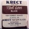 Vintage KRECT TAUT EDGE Double Edge Safety Razor Blade  