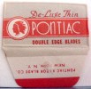 Vintage PONTIAC INDIAN Double Edge Safety Razor Blade  