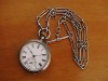 VINTAGE SOLID SILVER LARGE OPEN FACE CUVEE POCKET WATCH 