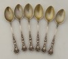 Poppy Davis Galt Demitasse Spoons 6 No Mono 1890 No Res 