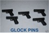 GLOCK - PISTOL LAPEL PINS - LOT OF 5 - NEW! FREE SHIP 