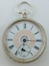 1886 ANTIQUE SOLID SILVER CASED ORNATE POCKET WATCH 