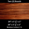 MORADO Bolivian Rosewood Lumber Hardwood 2 pcs MOR0513J 