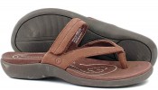 Ladies ROCKPORT Brown Nubuck Leather Flip-Flops Size 4  