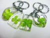 4pcs real four leaf Clover Mix style Lucky Key-chains 