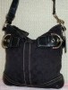 COACH BLACK SIGNATURE SOHO DUFFLE SHOULDER BAG 3574 