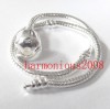 4pcs 925 stamped Snake Bracelet Fit EUROPEAN beads19cm 