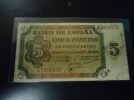 5 PESETAS 1938 MBC 