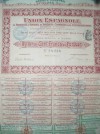 ACTION  UNION ESPAGNOL 6MAI 1910 CENT FRANCS AU PORTEUR 