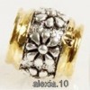 ABALORIO PARA PANDORA EN PLATA 925 Y ORO 14KT CON ROSCA 