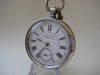 ANTIQUE GENTS SOLID SILVER POCKET WATCH - G. GRAVES 