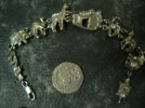 SOLID SILVER CHARM BRACELET NOAHS ARK WITH 5 ANIMALS  