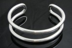 925 sterling silver stream line unliked bracelet  BA045 