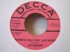 JOE HUDGINS DECCA PROMO hard to go home rockabilly  434 