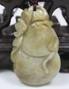 GREEN BURMA CHINESE JADE JADEITE PENDANT DRAGON PI XIU7 