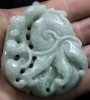 GREEN BURMA CHINESE JADE JADEITE PENDANT DRAGON PI XIU7 