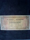 ,BILLETE DE 50 PESETAS  AÑO 1938  DIFICIL DE ENCONTRAR 