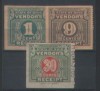 USA , State of Ohio , Vendor's receipts , 1c , 9c & 30c 