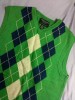 American Eagle Argyle Sweater Vest XS Green AE 