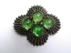 Vintage GORGEOUS Miracle Creations Emerald Green BROOCH 