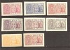 >REVENUES-Sp. PHILIPPINES 1898 STAMP DUTY-8 VALS TO 15P 