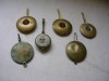 VINTAGE X 6 ASSORTED BRASS  PENDULUMS  FOR MANTEL CLOCK 