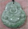 Green BURMA JADE JADEITE PENDANT happy buddha god 