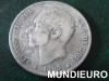 $MUNDIEURO$ ALFONSO XII 1 PESETA PLATA 1885*5 INVERSIÓN