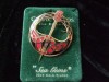 Celtic Lands brooch pin 22ct gold plated fine enamel 