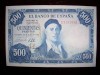 BILLETE 500 PTAS IGNACIO ZULOAGA 1954. EBC 